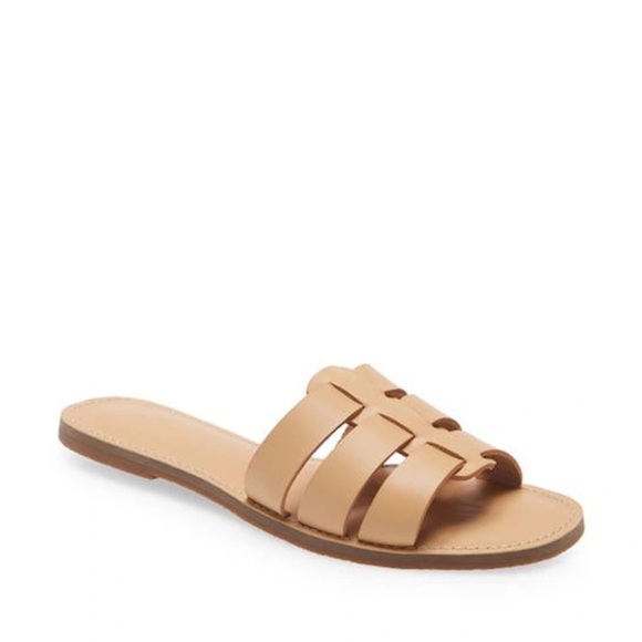 Madewell The Boardwalk Fisherman Slide Sandals Ashen Sand Size 6 - Picture 1 of 14
